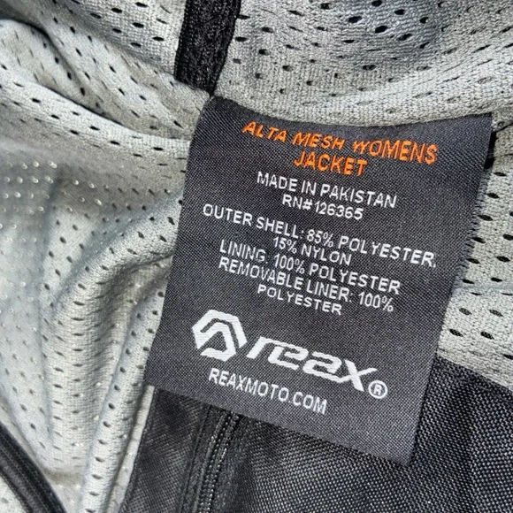 Reax Womens Motorcycle Jacket Sz L Alta Mesh w/ Riding Liner CE Level 2 armor” - Picture 4 of 7